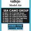 Hobbytime Vallejo Model Aır-Sea Camo Boya Seti-6 Adet 17 Ml.