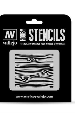 Vallejo ST-TX007 1/35 Ahşap Dokusu-2 Desenli Esnek Boya Şablonu