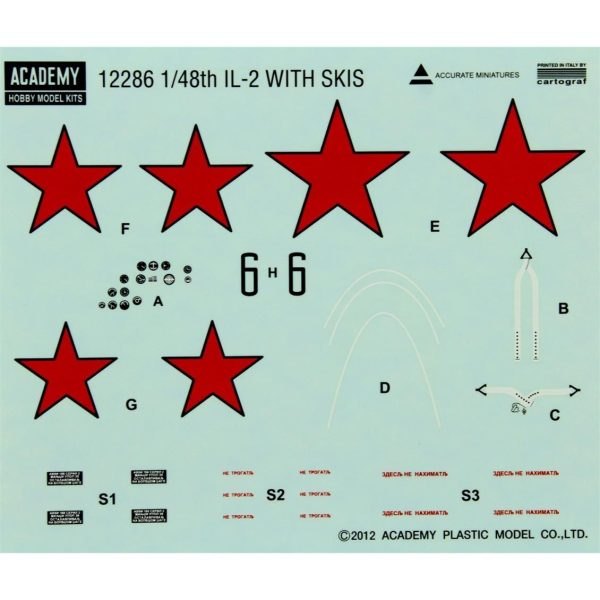 Academy 12286 IL-2 Stormovik W/SKIS - Görsel 4
