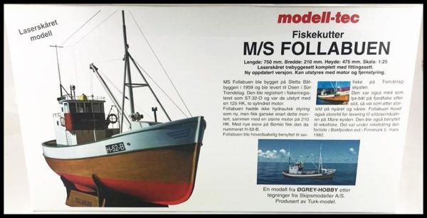 Türk Model 1/25 6010200 M/S Follabuen İskandinav Balıkçı Teknesi