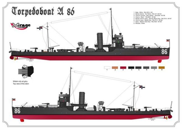 Mirage 350505 A 86 German Torpedoboat A/III Class - Görsel 4