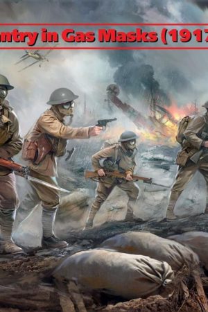 ICM 35703 British Infantry in Gas Masks (1917)  (4 fi