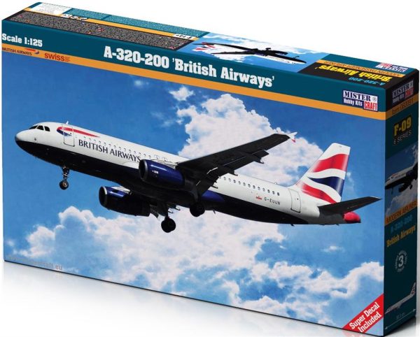 Mistercraft F009 1/125 A-320-200 British Airways Yolcu Uçağı Plastik Model Kiti