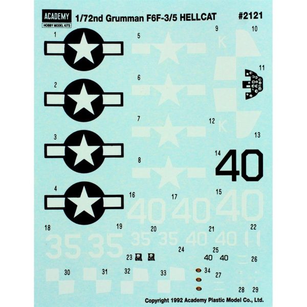 Academy 12481 1/72 Grumman F6F-3/5 - Görsel 4