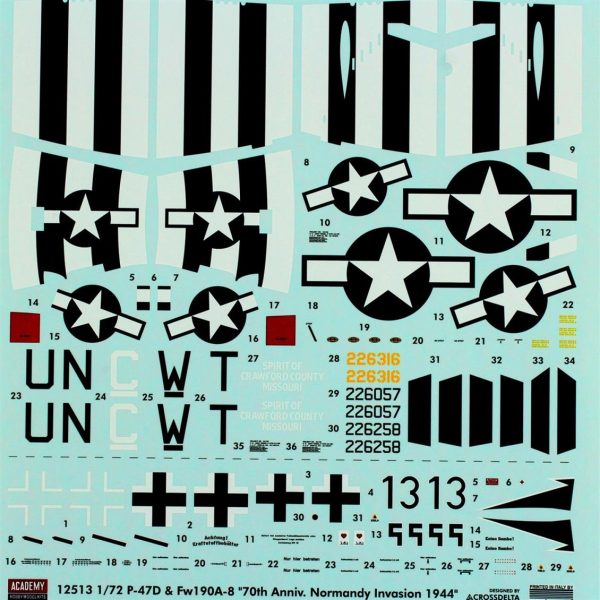 Academy 12513 P-47D & Fw190A-8 70. Yıl - Görsel 4
