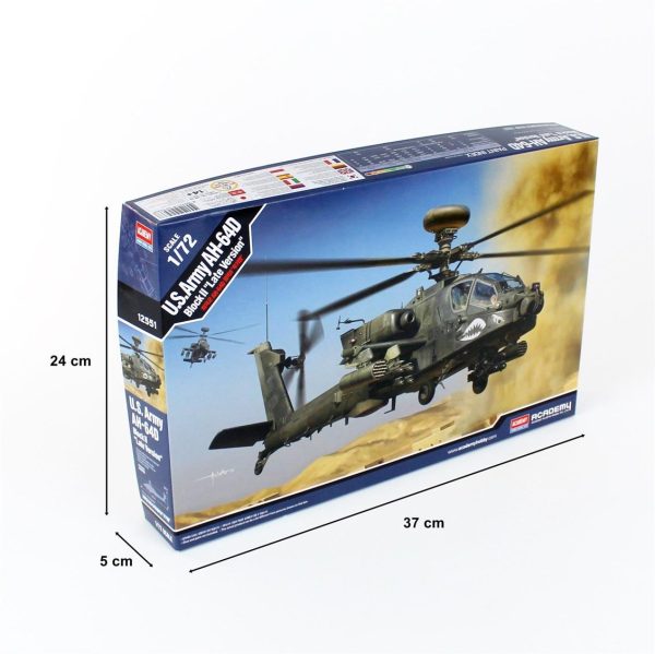 Academy 12551 ABD Kara Kuvettleri AH-64D Blok II Geç Dönem Helikopter - Görsel 5