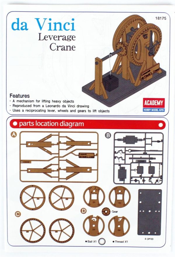Academy 18175 Da Vinci Çıkrıklı Vinç - Görsel 3