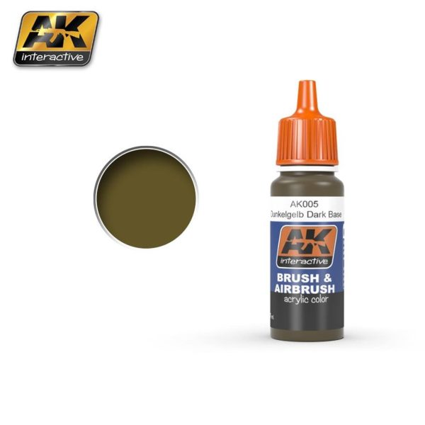 AK 005 17ml. Dunkelgelb Dark Base Model Boyası