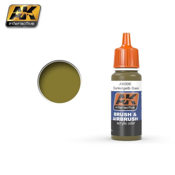 AK 006 17 ml. Dunkelgelb Base Model Boyası
