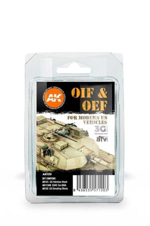 AK Interactive 120 2x35 ve 1x17ml.OIF&OEF ABD Araçları Eskitme Efekti