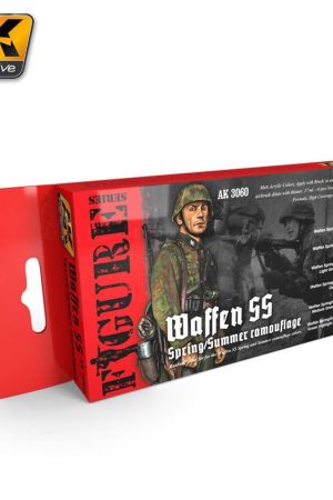 AK 3060 Waffen SS İlkbahar/Yaz Kamuflaj Renkleri Model Boyası Seti 6x17ml