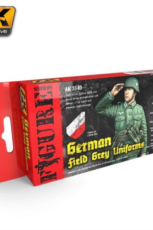 AK 3140 Alman Yeşilimsi Gri Üniforma Renkleri Model Boyası Seti 6x17ml