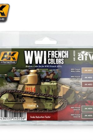 AK 4050 WWI Fransız Renkleri Model Boyası Seti 5x17ml