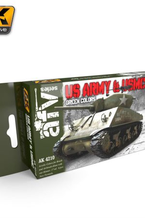 AK 4210 US Army ve USMC Yeşil Tonları Model Boyası Seti 6x17 ml