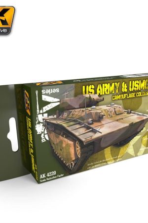 AK 4220 US Army ve USMC Kamuflaj Renkleri Model Boyası Seti 6x17 ml