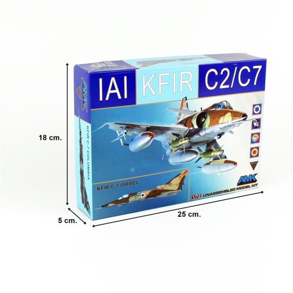 AMK 86002 1/72 Ölçek, KFIR C2/C7, Savaş Uçağı, Plastik Model kiti - Görsel 5