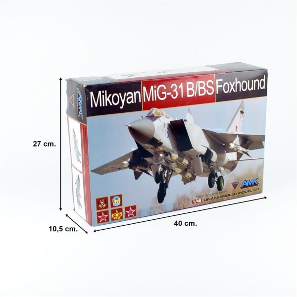 AMK 88008 1/48 Ölçek, Rus Mig-31 B/BS Foxhound, Savaş Uçağı, Plastik Model kiti - Görsel 5