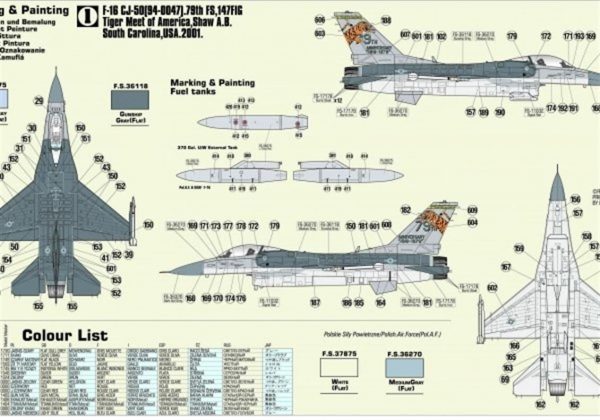 Mistercraft D106 1/72 F-16CJ-50 (79.Yıl 1918-97) Savaş Uçağı Plastik Model Kiti - Görsel 2