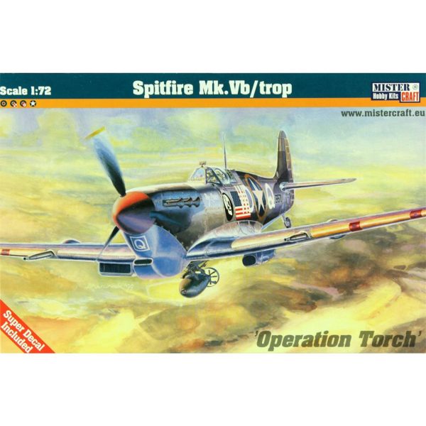 Mistercraft D192 1/72 Supermarine (Spitfire) Mk.Vb Savaş Uçağı Plastik Model Kiti