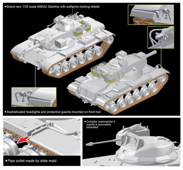 M60A2 Starship Tank Plastik Model Kiti