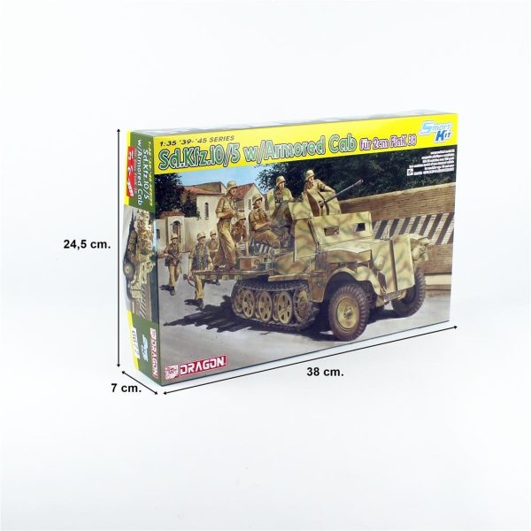 Dragon 6677 Sd.Kfz.10/5 w/Armor Cab fur 2cm FlaK 38 - Görsel 5