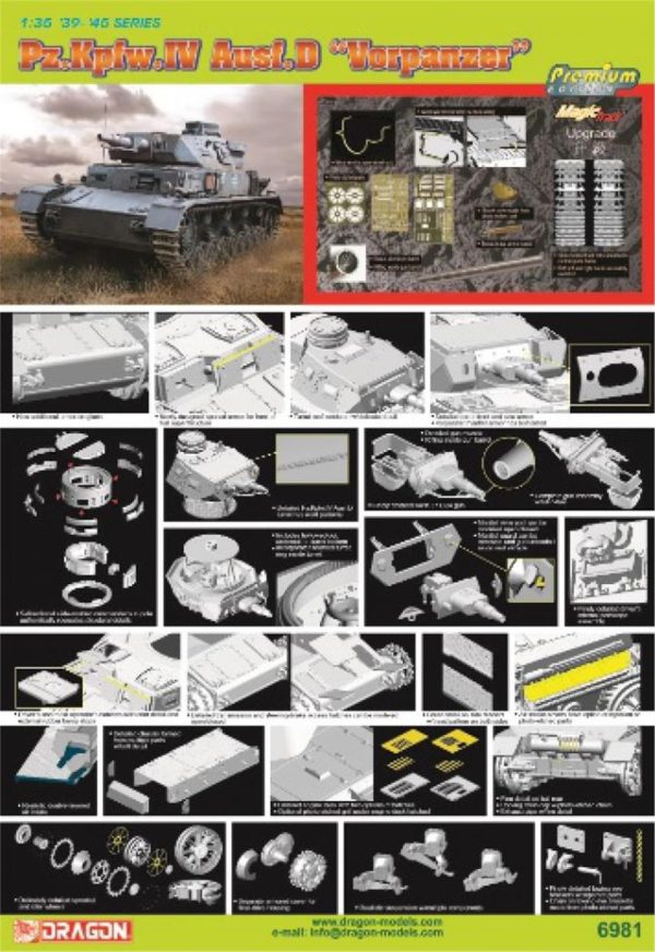 Pz.Kpfw.IV Ausf.D (Vorpanzer) Tankı Plastik Model Kiti