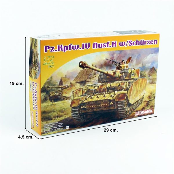 Dragon 7497 1/72 Ölçek, Pz.Kpfw. IV Ausf. H (Extra Zırhlı) Tankı  Plastik Model Kiti - Görsel 4