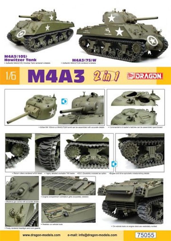 Dragon 75055X M4A3 105mm Howitzer - Görsel 3