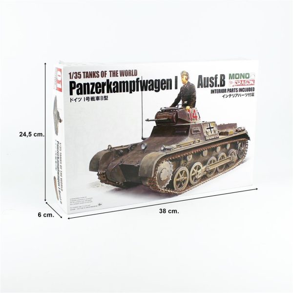 Dragon (Mono) MD001 1/35 Ölçek, Pz.Kpfw.I Ausf. B Tankı Plastik Model Kiti - Görsel 5