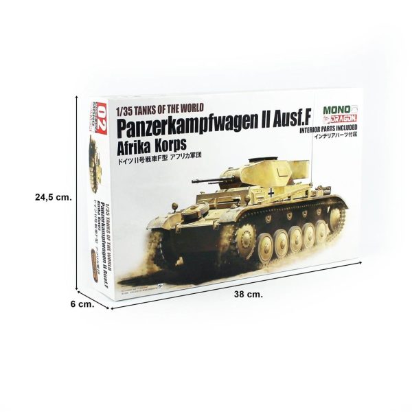 Dragon (Mono) MD002 1/35 Ölçek, Panzerkampfwagen II Ausf. F (Afrika Kolordusu) Plastik Model Kiti - Görsel 5
