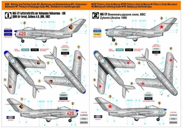 Mistercraft F003 1/48 Mig-17PF Radar Fresco - Görsel 2