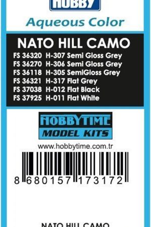 Hobbytime Gunze Nato Hıll 2 Camo Boya Seti-6 Adet 10 Ml.