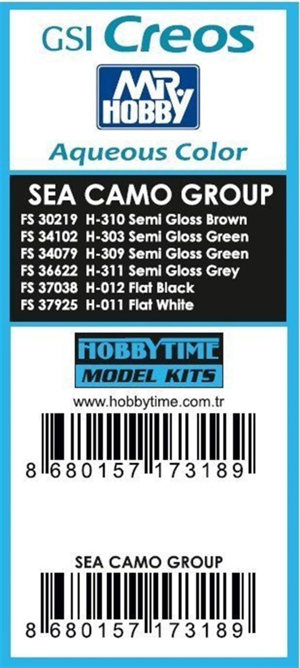 Hobbytime Gunze Sea Camo Boya Seti-6 Adet 10 Ml.