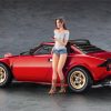 Lancia Stratos HF (Stradale) ve İtalyan Kız Figürü