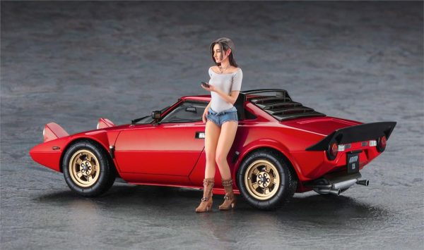 Lancia Stratos HF (Stradale) ve İtalyan Kız Figürü
