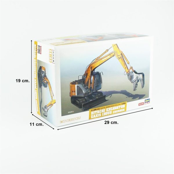 Hasegawa 66103 Hitachi Excavator Zaxis 135US Crusher - Görsel 5