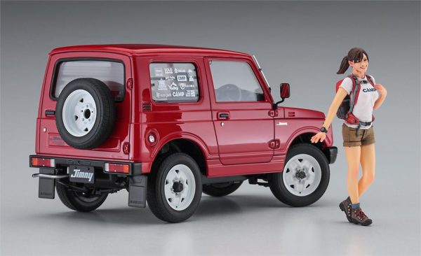 Suzuki Jimny (w/Camp Girl's Figure) Otomobil Plastik Model Kiti