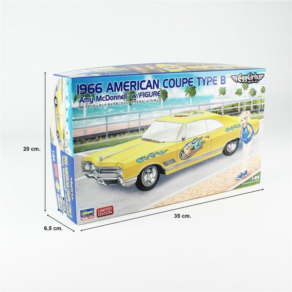 Hasegawa SP598 52758 Chevrolet 1966 American Coupe Type B  - Görsel 5