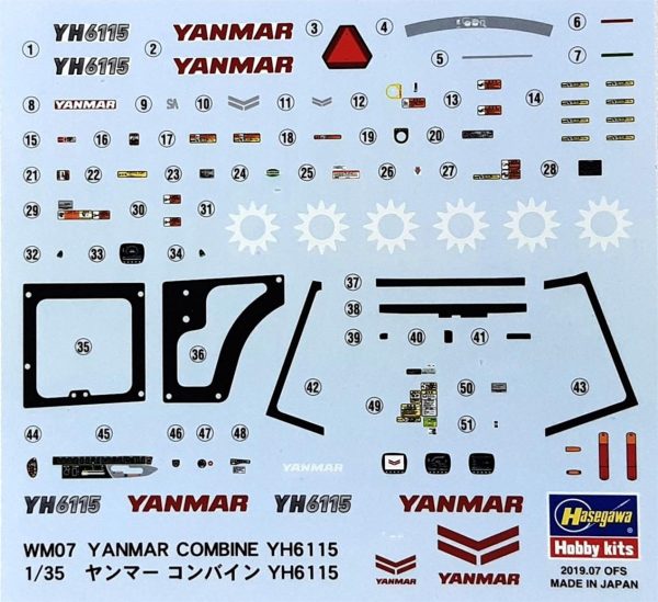 Hasegawa WM07 66007 Yanmar YH6115 Biçer Döver - Görsel 3