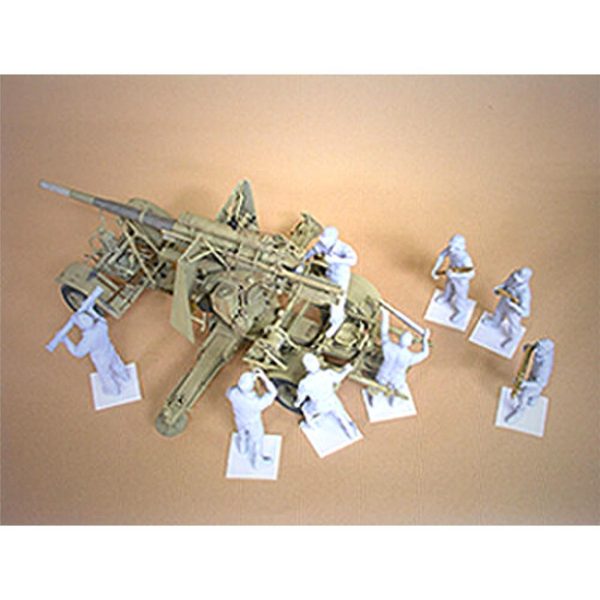 Hobby Fan HF568 Flak18 Africa Corps. 8 Adet RESIN Figür Seti - Görsel 2