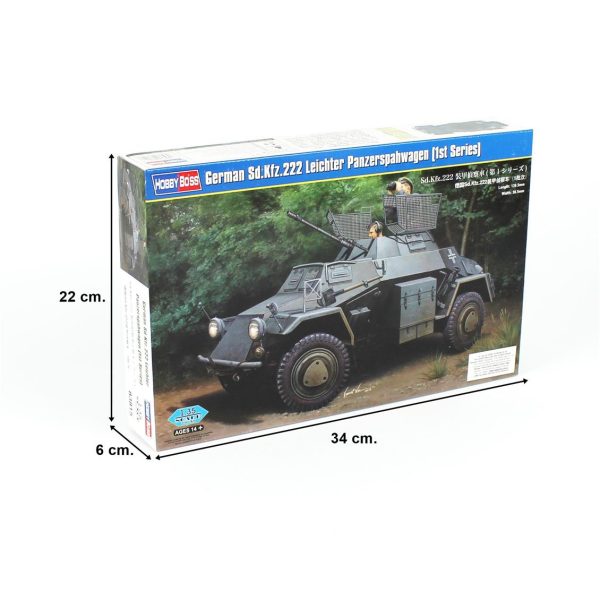 HobbyBoss 83815 German Sd.Kfz.222 Leichter Panzerspahwagen - Görsel 5
