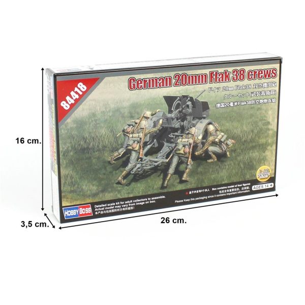 HobbyBoss 84418 Alman 20mm Flak 38 Topçuları - Görsel 4