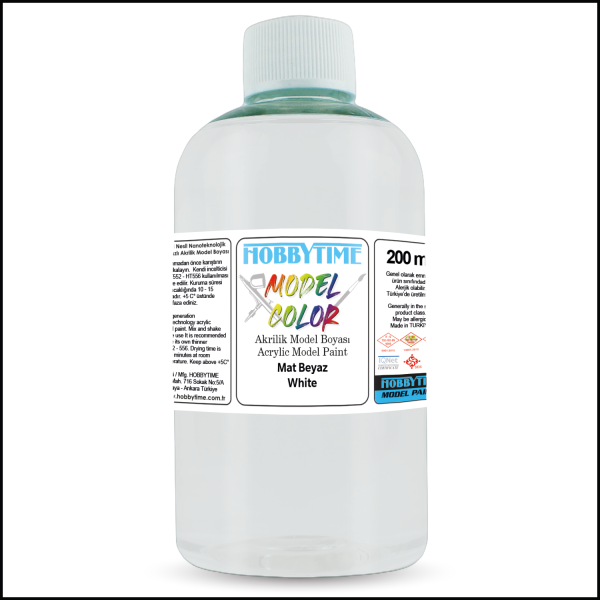 Hobbytime 477 200 ml. Mat Beyaz (White )
