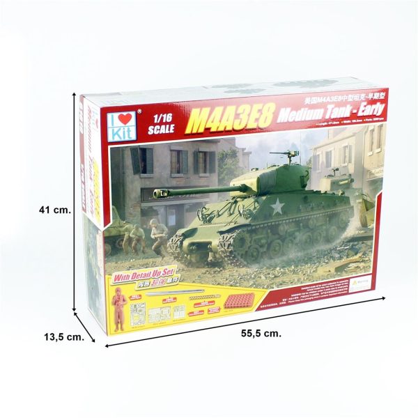 I Love Kit 61619 1/16 Ölçek, M4A3E8 Erken Dönem Tankı,Plastik Model Kiti - Görsel 5