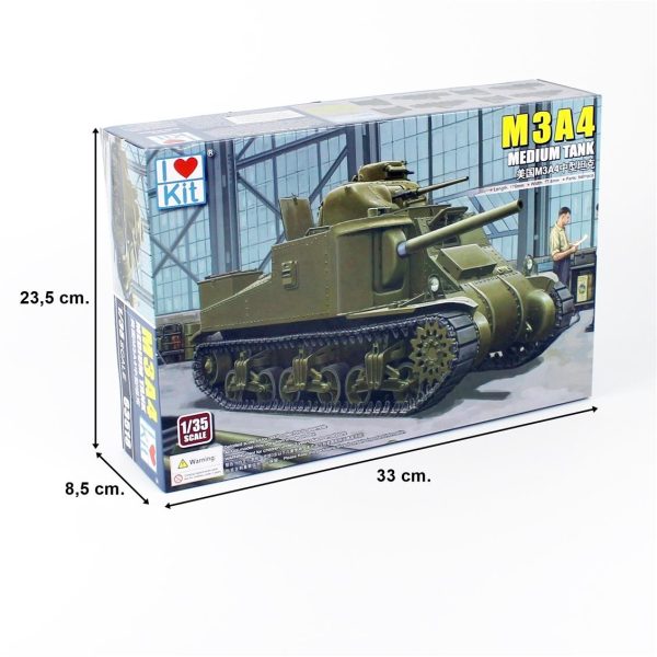 I Love Kit 63518 1/35 Ölçek, M3A4 Orta Sınıf Tankı,Plastik Model Kiti - Görsel 5