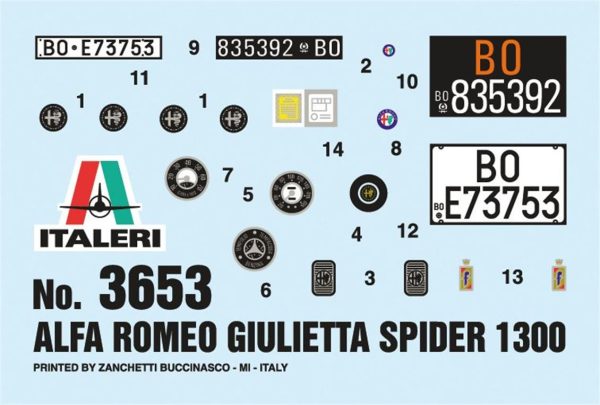 Italeri 3653S Giulietta Spider 1300 Cabrio - Görsel 6