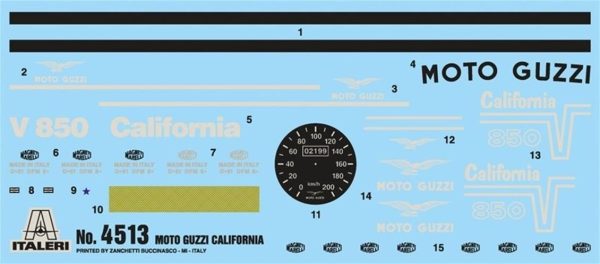 Italeri 4513S Moto Guzzi V850 California Motorsiklet - Görsel 6