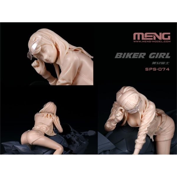Meng SPS-074 RESIN Motorsiklet Sürücüsü Kız Figürü - Görsel 4