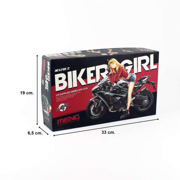 Meng SPS-074 RESIN Motorsiklet Sürücüsü Kız Figürü - Görsel 5
