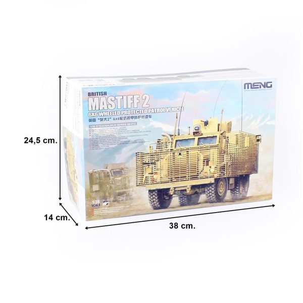 Meng SS-012 1/35 Ölçek, British Mastiff-2 6X6 Zırhlı Devriye Aracı, Plastik Model Kiti - Görsel 5